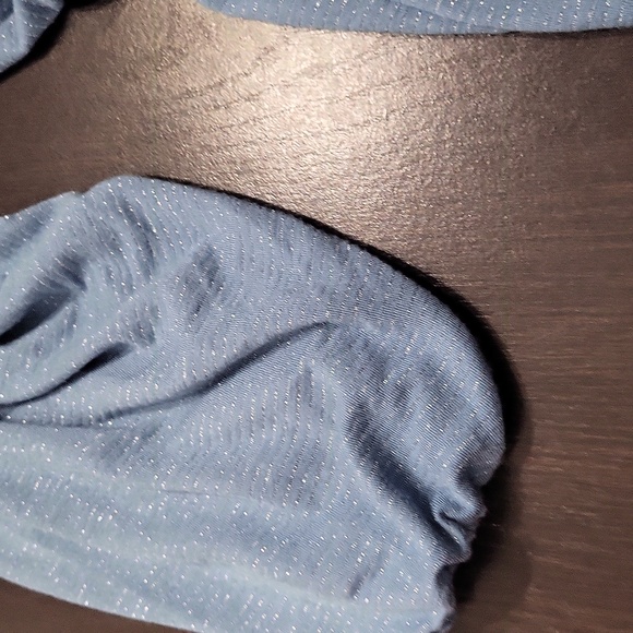 Lauren Conrad XL Blue Top Blouse With Sparkling Threads - Picture 7 of 7